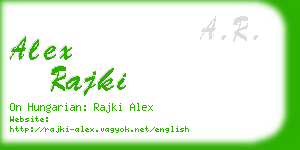 alex rajki business card